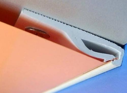 Как крепится натяжной потолок к потолку или стене. Профили для натяжных полотен и их виды 24