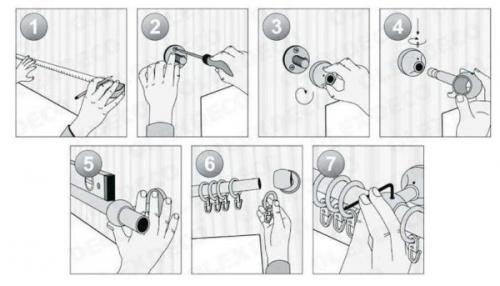 Как крепить алюминиевый карниз к стене. Порядок монтажа