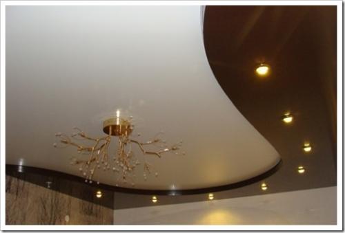 Многоуровневые натяжные потолки без гипсокартона. Как делают двухуровневые натяжные потолки без гипсокартона?