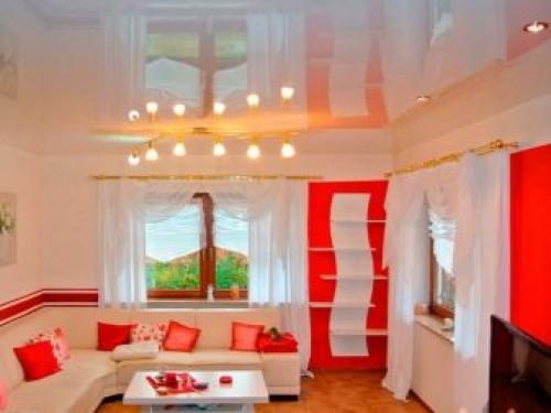 Натяжной потолок с подсветкой по периметру изнутри. Варианты расположения подсветки на натяжном потолке 03