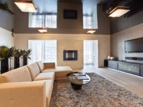 Натяжной потолок с подсветкой по периметру изнутри. Варианты расположения подсветки на натяжном потолке 04