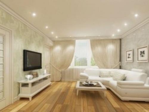 Натяжной потолок с подсветкой. В каком стиле интерьера применяют подсветку потолка 01