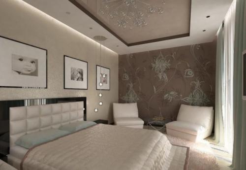 Какой цвет натяжного потолка выбрать в спальню. Красивые варианты натяжного потолка в спальне