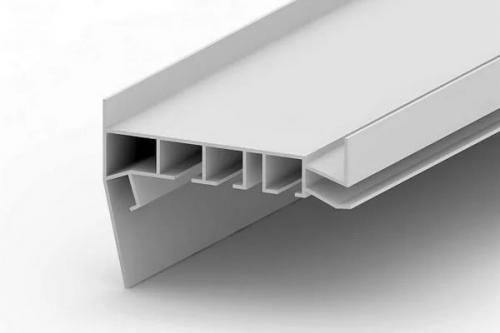 Гардина на натяжном потолке. Материал изготовления карниза 06