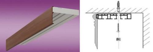 Крепление гардины к стене. Как повесить карниз для штор на потолок
