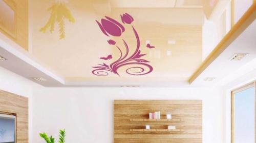 Что можно клеить на натяжной потолок. Наклейки на натяжной потолок: тонкости дизайна