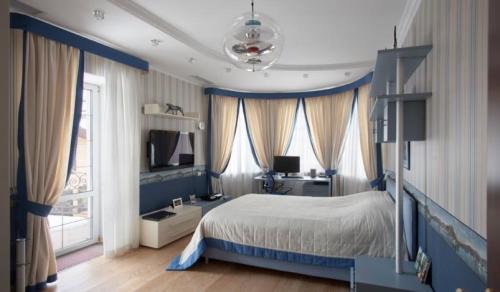 Карниз для штор под углом. Где используются полукруглые и изогнутые карнизы