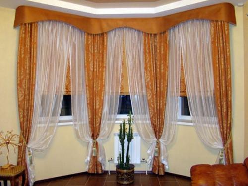 Карниз для штор под углом. Где используются полукруглые и изогнутые карнизы