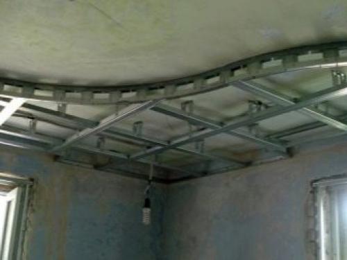 Подвесной потолок своими руками. Потолок из гипсокартона 14
