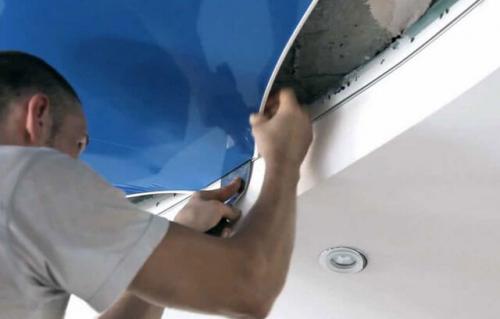 Ремонт натяжных потолков после пореза. Особенности 08