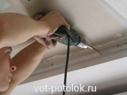 Крепление багета натяжного потолка в рыхлую стену. Виды профилей для натяжных потолков