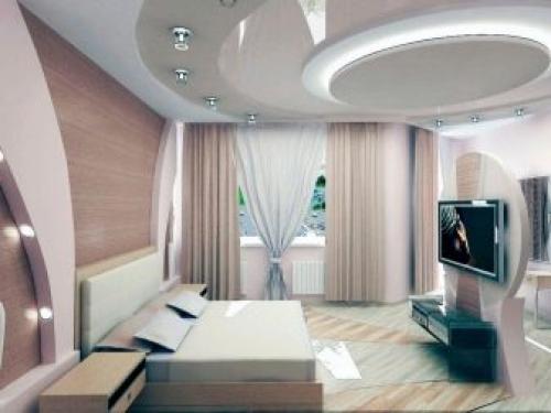 Глянцевый и матовый натяжной потолок. Особенности 01