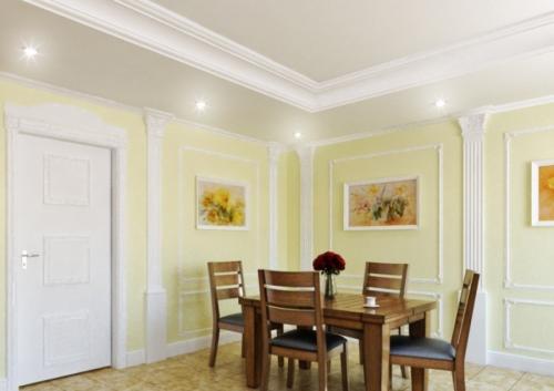 Потолочные плинтуса в интерьере спальни. Потолочный плинтус – советы по выбору материалов и инструкции по поклейке