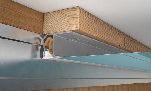 Закладная под натяжной потолок для шкафа-купе. Встроенный шкаф купе с натяжным потолком