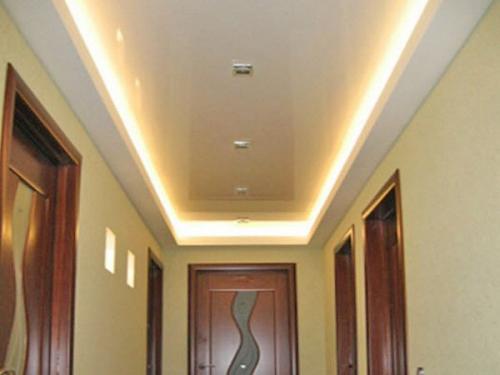 Подсветка натяжного потолка. Варианты освещения