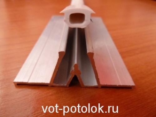 Какой стороной ставить багет для натяжного потолка. Виды профилей для натяжных потолков